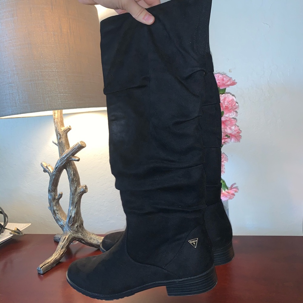 Guess Black Fabric Boots